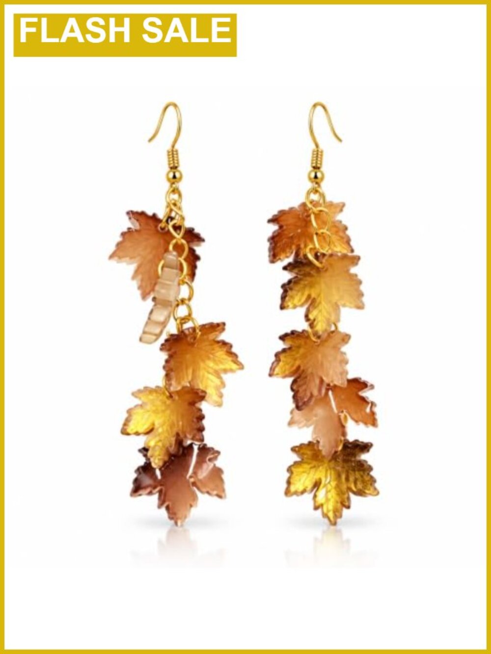 Fall Leaf Acrylic Dangle Earrings Lightweight Thanksgiving Jewelry Gift